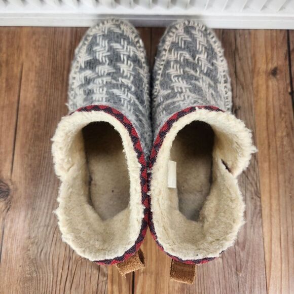 Womens 6 SANUK Nice Bootah Gray Boho Casual Slippers Knit Ankle Booties Boots - Picture 6 of 10